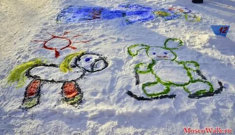 День рисования на снегу в детском саду