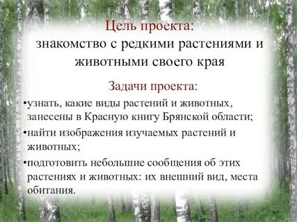 Красная книга цели и задачи