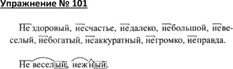 Канакина 4 класс 1 часть стр. Нездоровый несчастье недалеко. Прочитайте нездоровый несчастье недалеко неделя небольшой невесёлый. Русский язык 4 класс упражнение 101. Русский язык 4 класс 1 часть Канакина Горецкий упражнение 101.