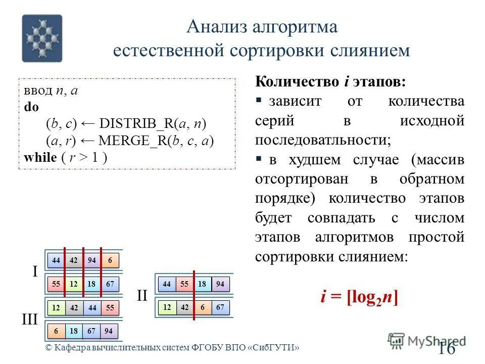 сортировка по частям