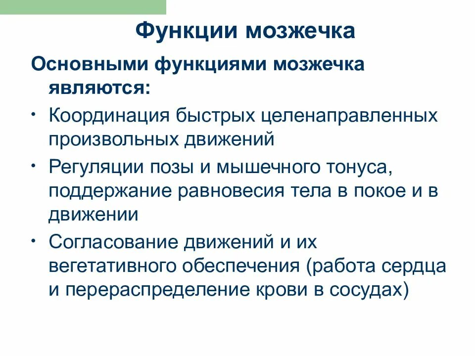 Функцию координации движения выполняет