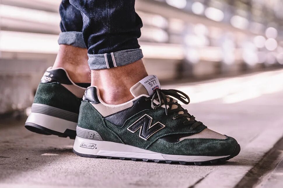 Новый баланс абсолютный снк. New Balance 577 Green Black. New Balance 997h мужские. New Balance 577 мужские. New Balance 997h зеленые.