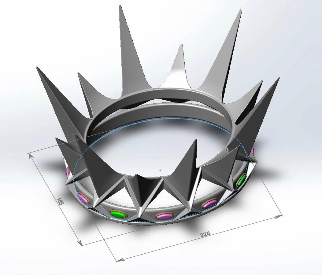 Crown model. Diy ravenna crown. rosalina crown 3d printed.