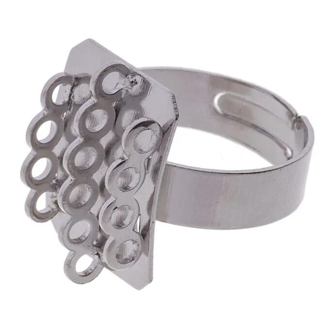 Основа для кольца. Заготовка для кольца с петелькой. Основа для кольца с площадкой. Фурнитура для колец. Фурнитура для колец.