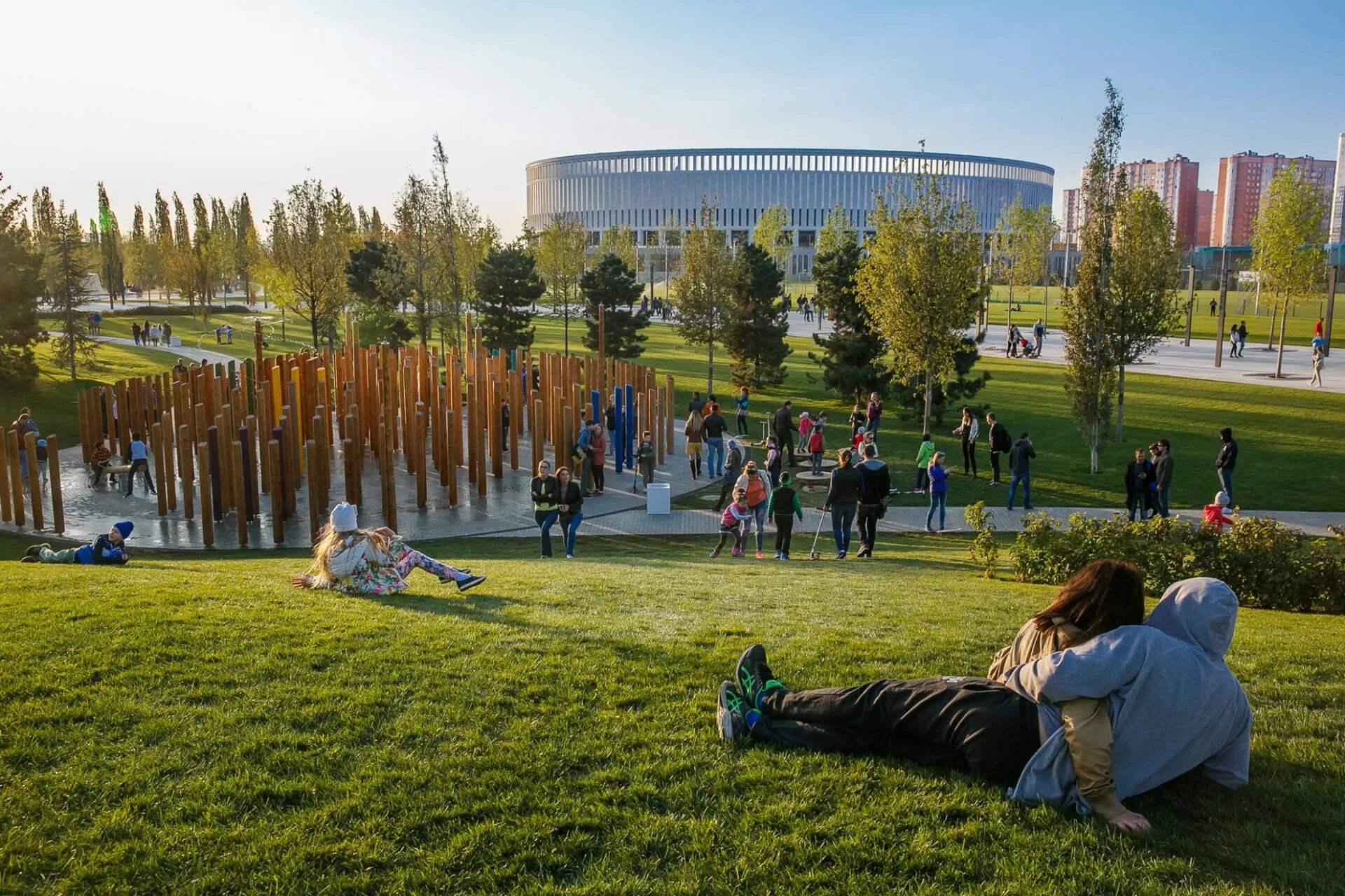 Park in. Варламов парк Краснодар. Архитектурно-ландшафтный парк в Краснодаре. Парк Галицкого в Краснодаре Ландшафтная архитектура. Стадион Краснодара Варламов.