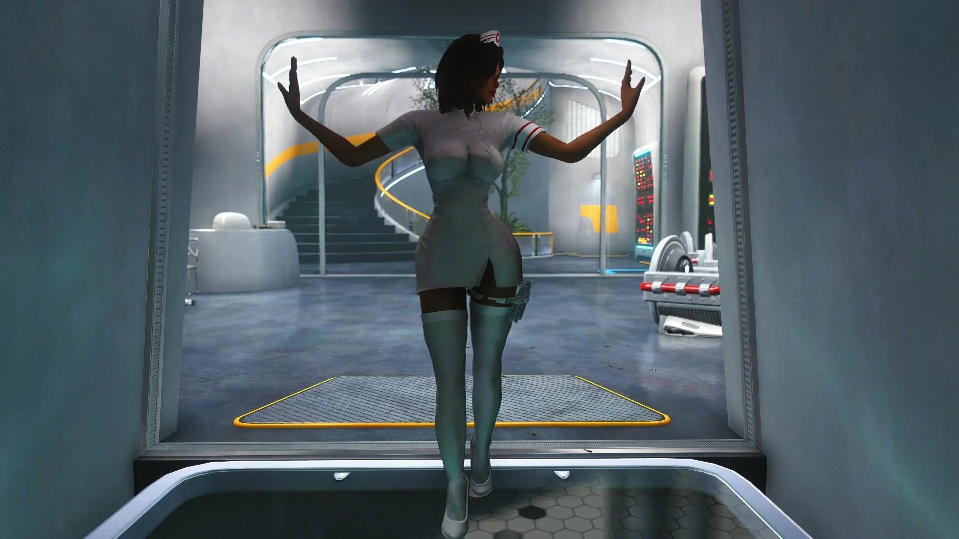 Cbbe physics. Одежда vtaw fallout 4. медсестра фоллаут 4. vtaw wardrobe 1 cbbe bodyslide fallout 4. фоллаут 4 моды одежда медсестры cbbe.