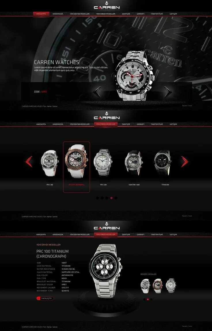 Watches website. Watch web Design. Watch web.