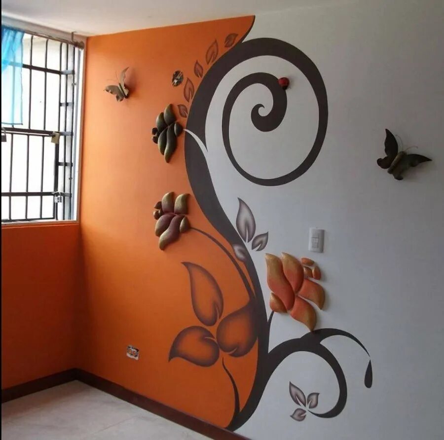 Как можно разукрасить. Простая роспись стен. Раскрасить стену. Рисунок на стене своими руками. Раскрасить стену своими руками.