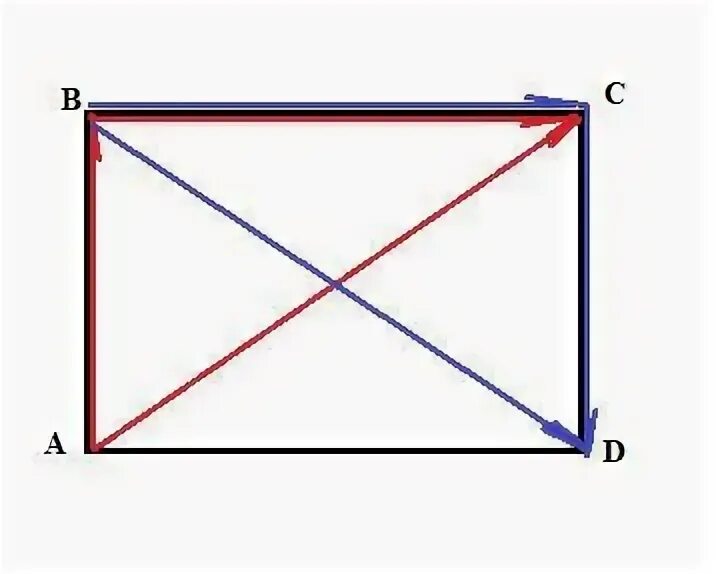 Диагональ БД прямоугольника. Диагональ для построения видов. Диагонали равны рисунок.