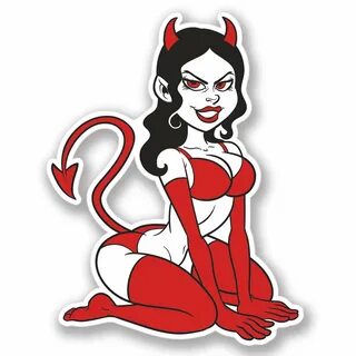 Amazon.com: 2 x Sexy Devil Girl Stickers.