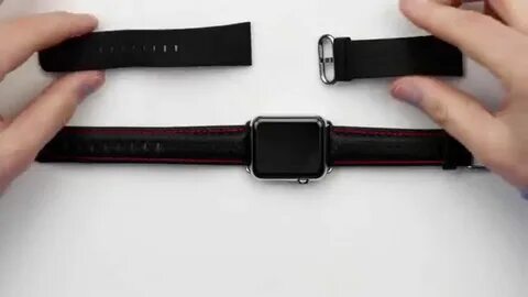 Как правильно надеть ремешок на apple watch