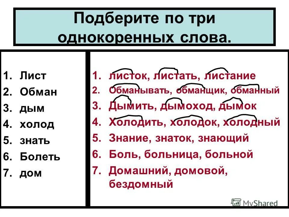 Корень слова несчастье. Лист однокоренные. Однокоренные слова лст. Однокоренные слова к слову. Лист родственные слова подобрать.