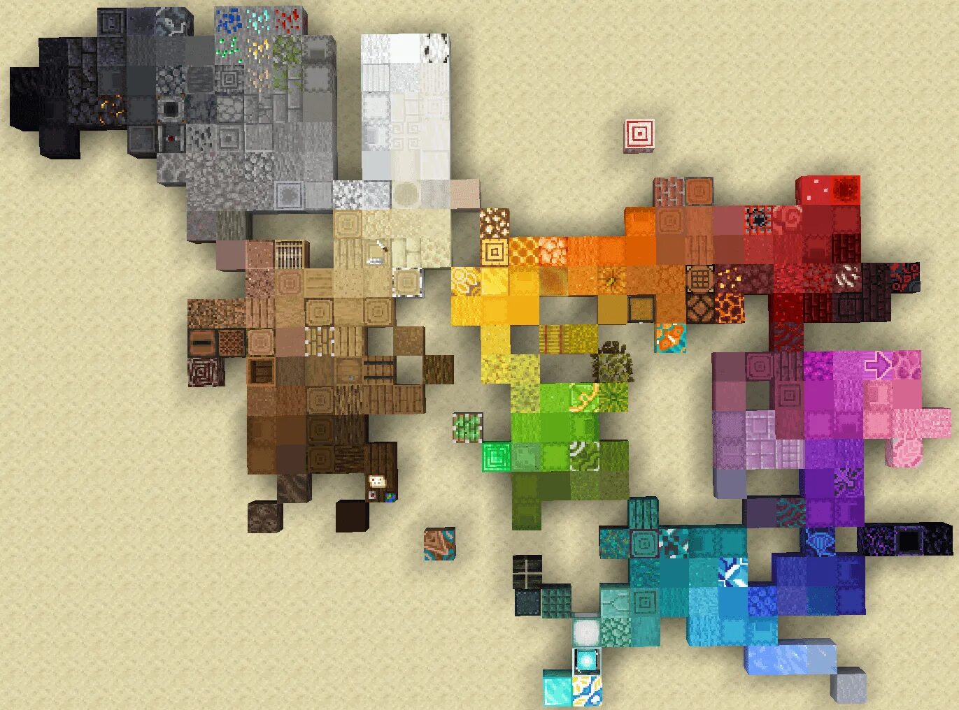 5. Градиент блоков майнкрафт 1. Градиент блоков. 18. 5.