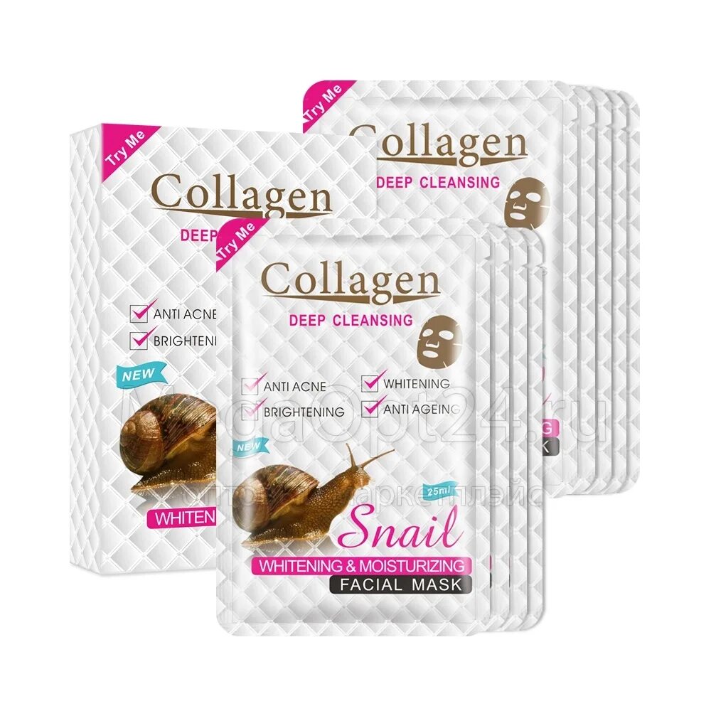 Коллаген улиток. Collagen Deep Cleansing Snail Whitening Moisturizing маска. Коллагеновая тканевая маска для лица Snail Collagen Deep Cleansing. Тканевая маска с муцином улитки Snail Collagen. Маска Snail Collagen Essence улиткой для лица.