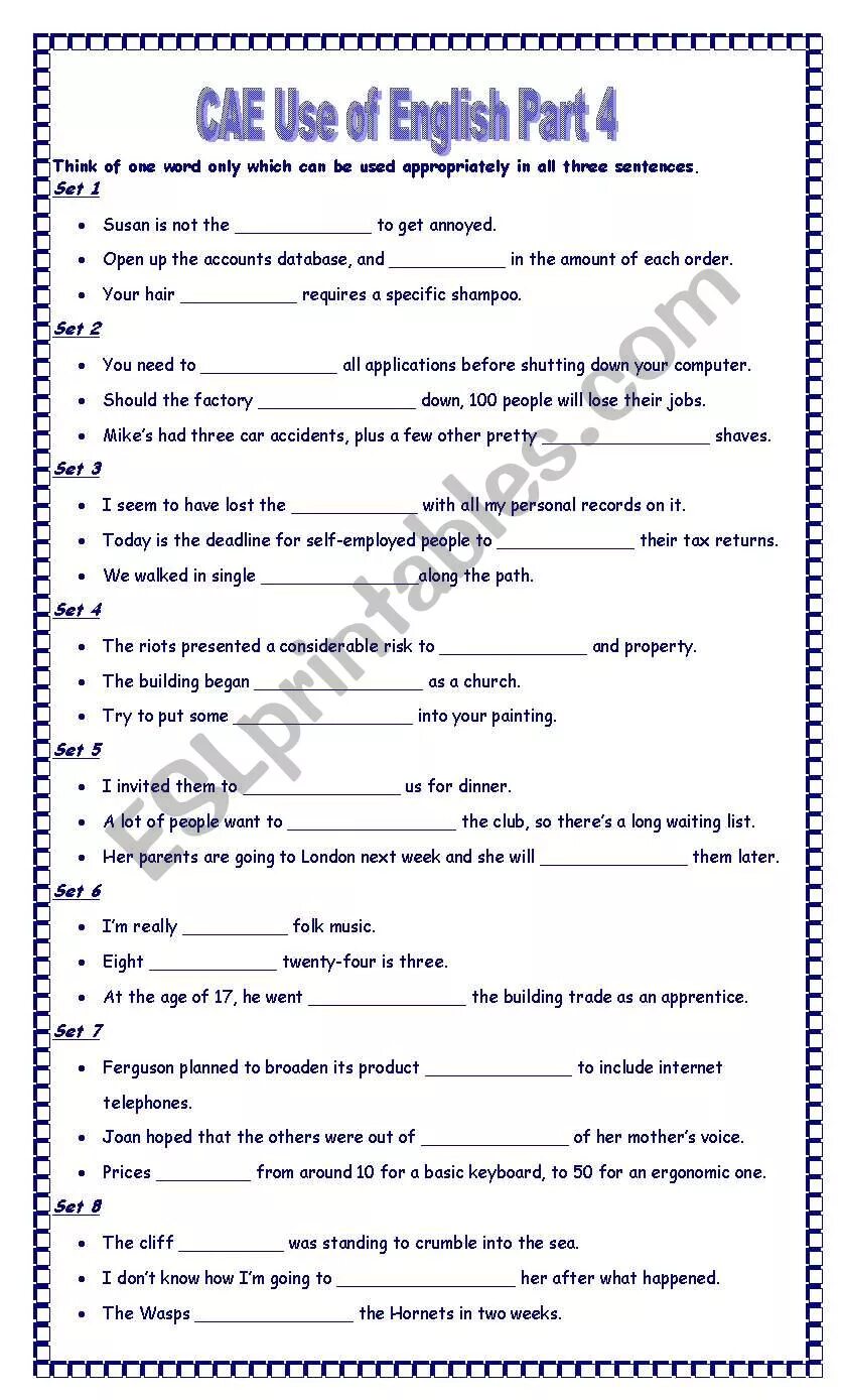 Use of english exercises. Advanced english exercises. advanced english worksheets. use of english worksheets.