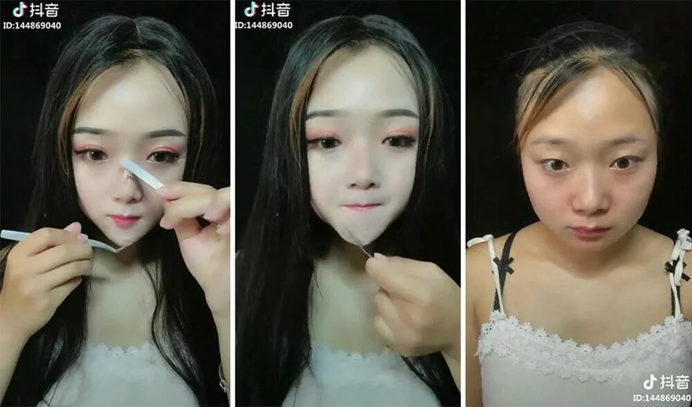 Японский обман. Китаянки до и после макияжа. Азиатки до и после макияжа. Кореянки до и после макияжа. Макияж азиатских девушек до и после.