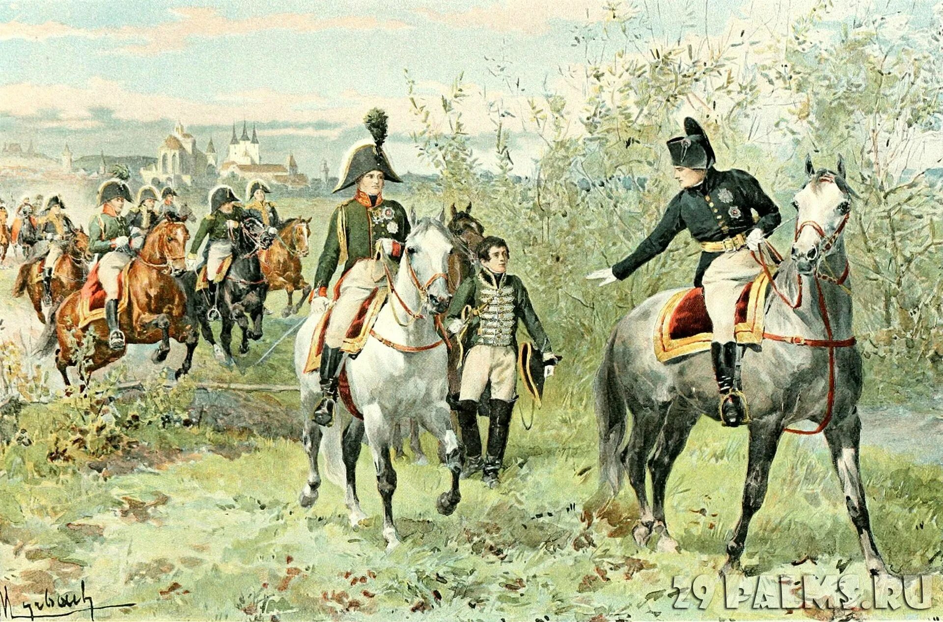 Наполеон служба в россии. Барон Фелициан Мирбах-Рейнфельд.. Встреча Наполеона с Александром 1 в Эрфруте.