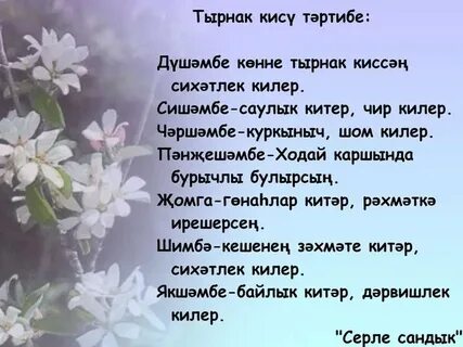Стихи о весне на татарском языке