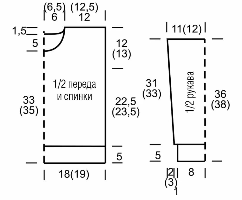 Схема пуловера для девочки спицами. Выкройка вязаной кофты рост 104. выкройка вязаной кофточки для девочки 5 лет. схемы выкройки детских вязаных джемперов. выкройка для вязания детского свитера.