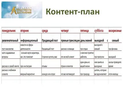 Программа для контент плана