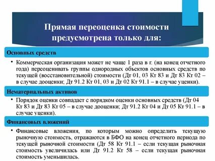 Переоценка основных фондов зданий