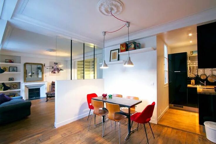 квартира-студия Small apartment design, Small apartments, White marble floor