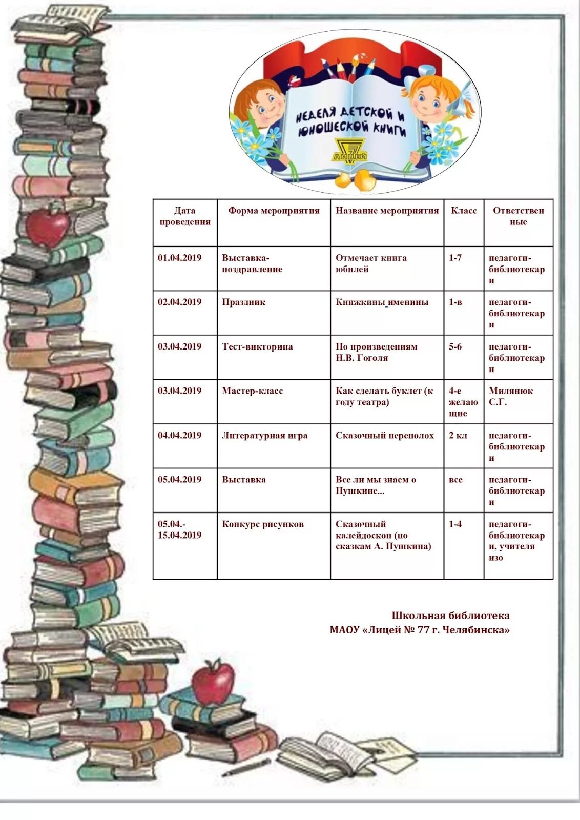 Неделя школьной библиотеки мероприятия. Неделя школьных библиотек. Неделя детской книги в детской библиотеке. Неделя детской книги в библиотеке мероприятия. План недели детской книги.
