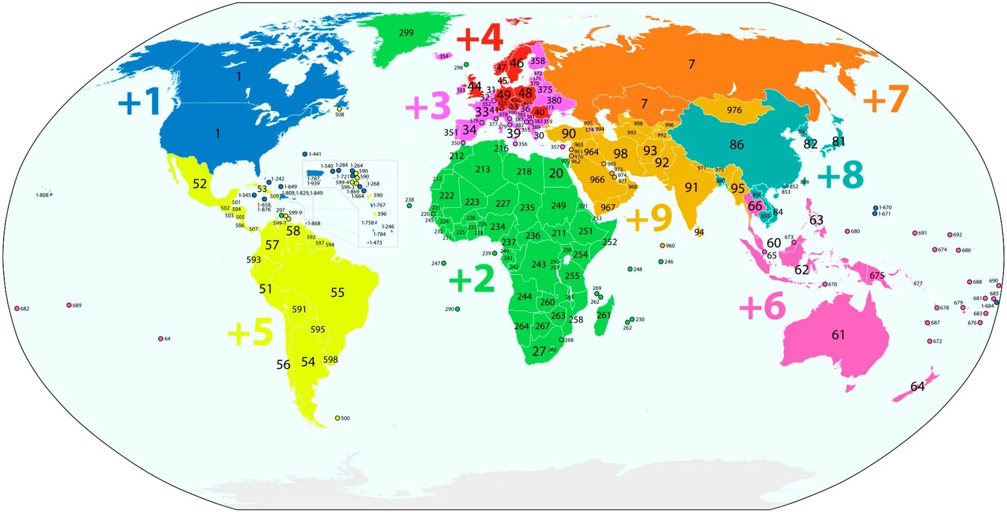 7 country code