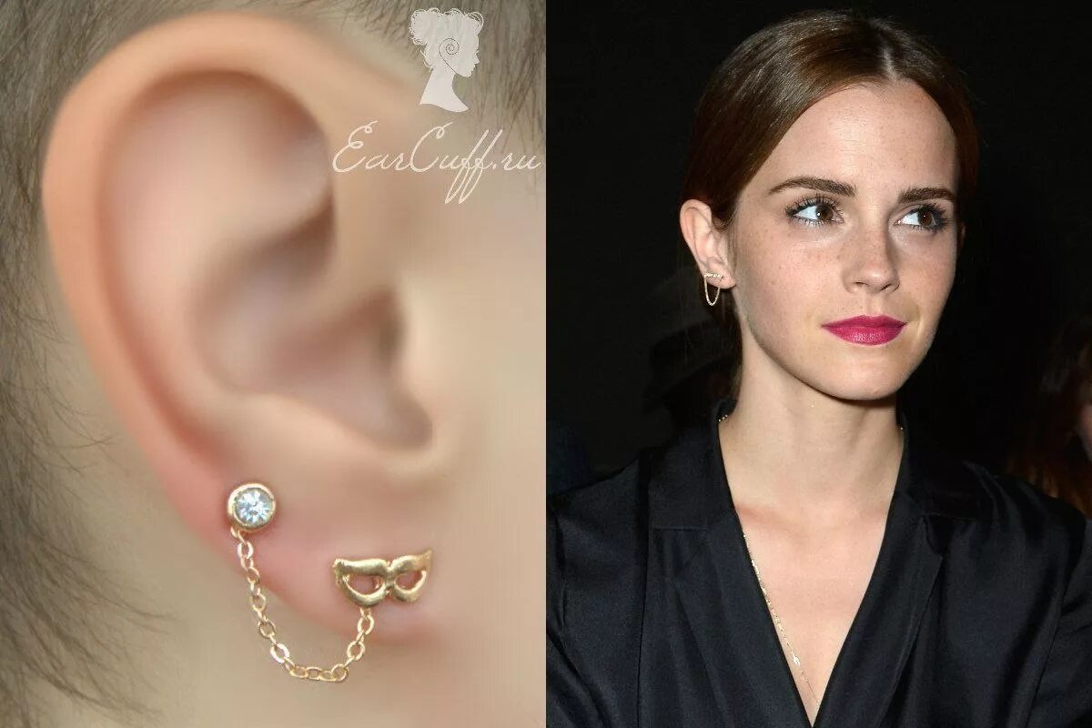 у нее 2 уха. ухо. добавочный козелок на ухе.