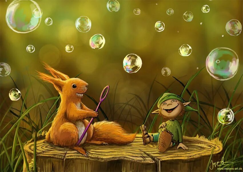 Пожелания доброго утра с детьми. Художница tricia reilly-matthews рождество. Сказочное утро. Доброе утро сказка. Лесная поляна с ягодами сказочная.