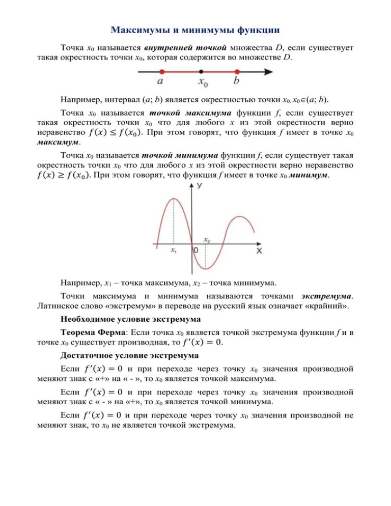 Экстремум функции точки максимума и минимума. Точки максимума и минимума производной функции. Экстремумы функции максимум и минимум. Максимум и минимум функции экстремум функции.