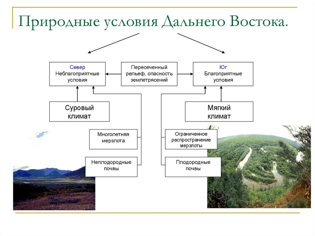 Каковы главные особенности природы дальнего востока. Дальний Восток природные условия природные условия. Ресурсы дальнего Востока 9 класс география. Природные ресурсы дальнего Востока экономического района. Оценка природных условий районов дальнего Востока таблица.