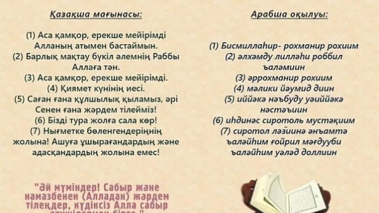 Фатиха. Сүресі текст. Аль Фатиха суреси. Құран сүрелері текст.