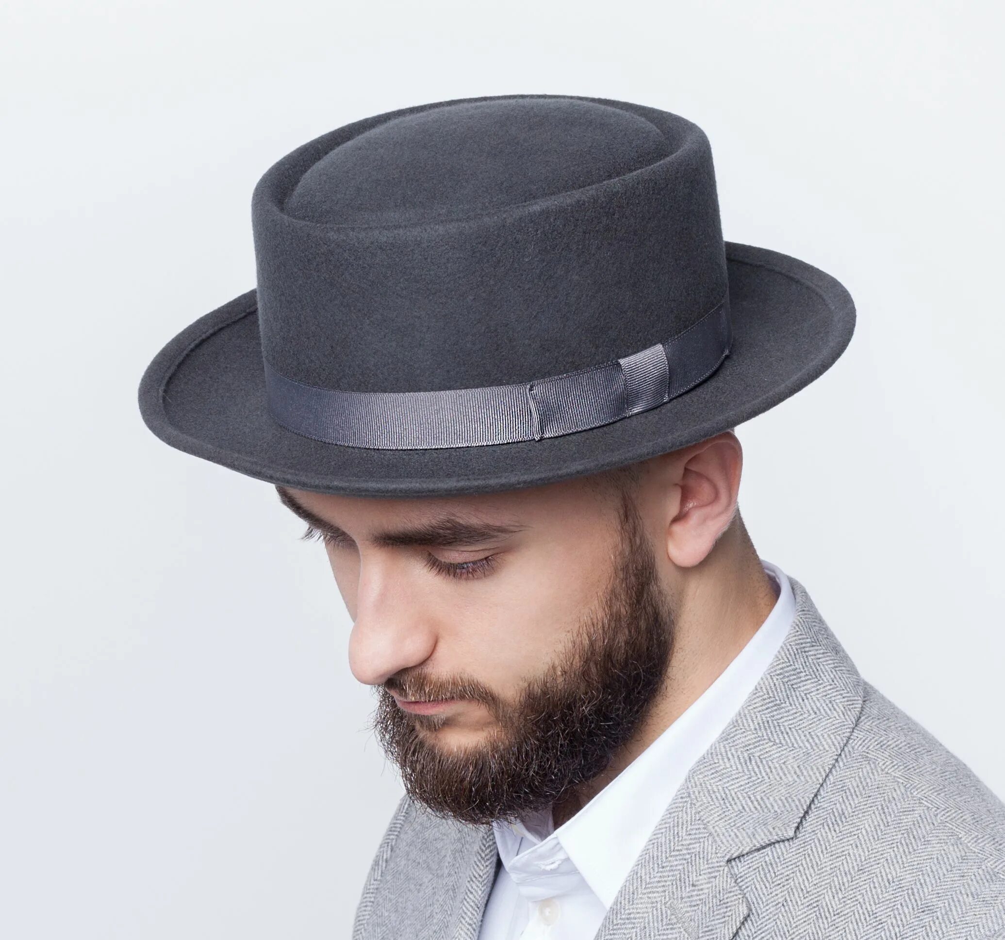 Черная фетровая шляпа с плоской тульей ASOS DESIGN ASOS