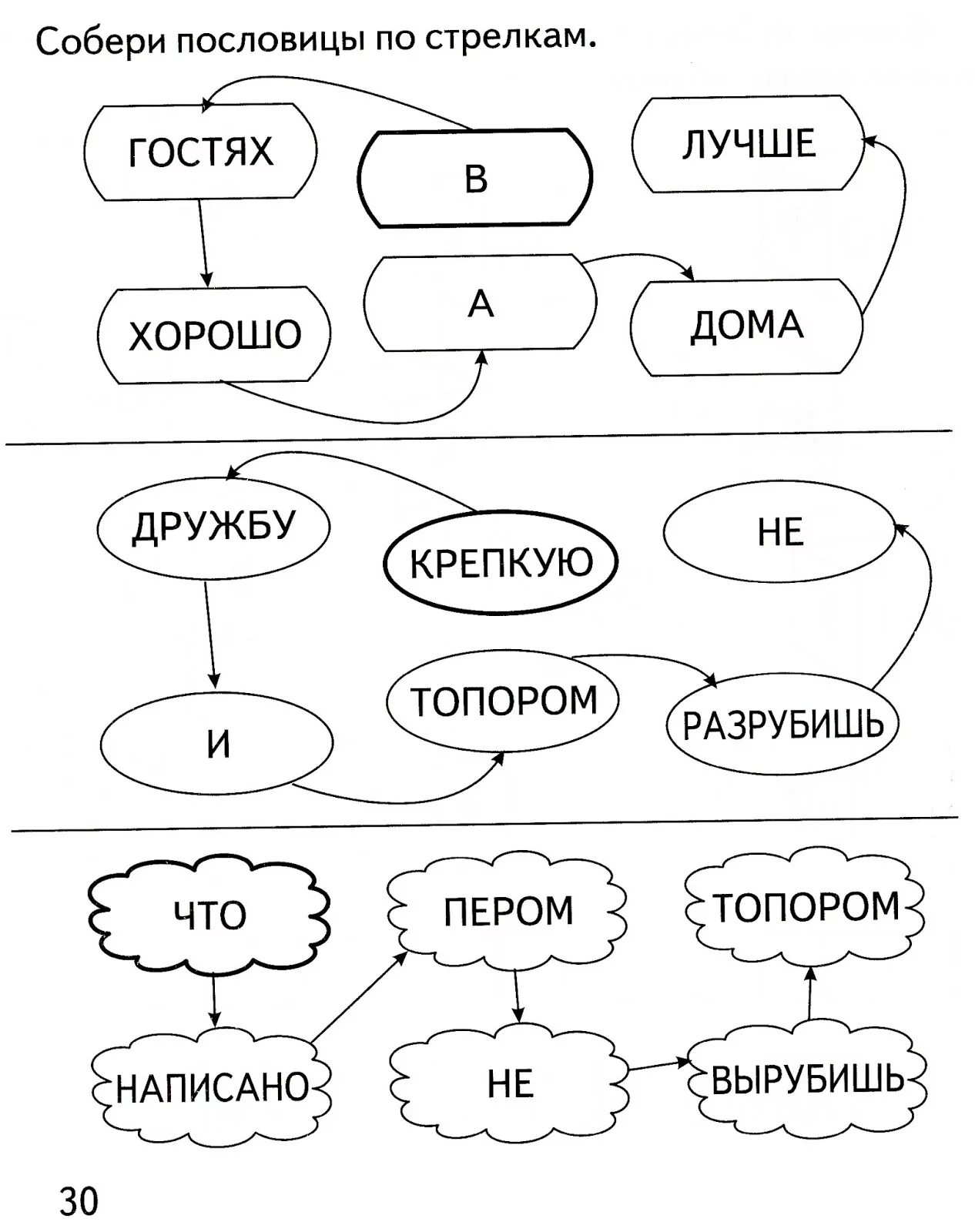 Тренажер составления предложений
