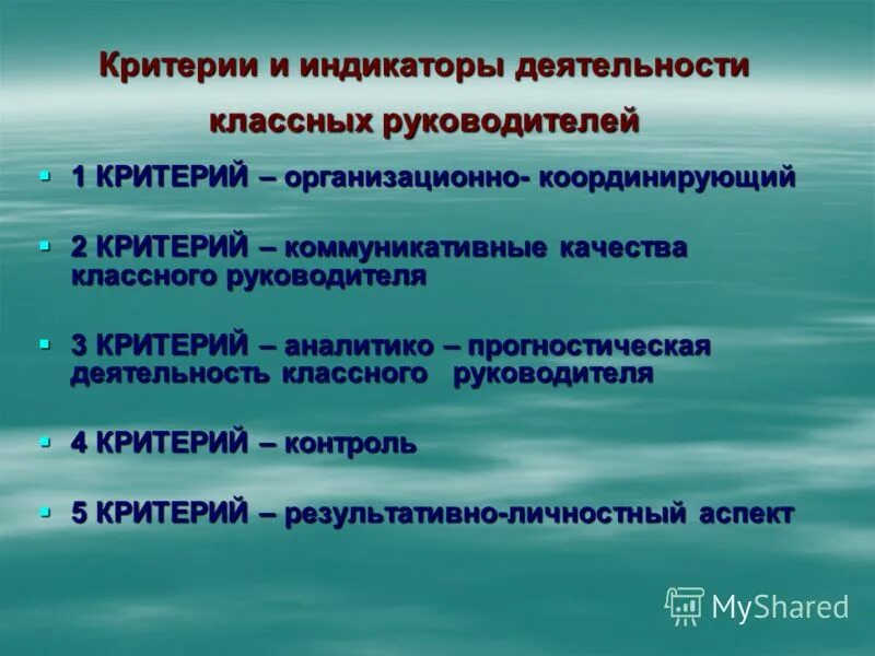 Качество деятельности классного руководителя