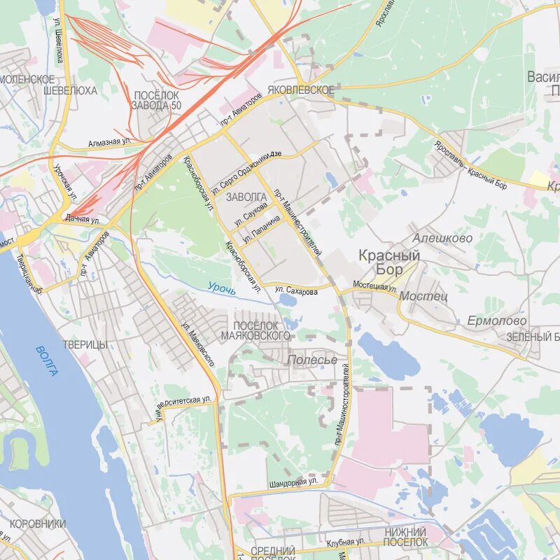 Ярославль на карте. Нижний поселок Ярославль. Карта Ярославля с районами и улицами. Векторная карта Ярославля.