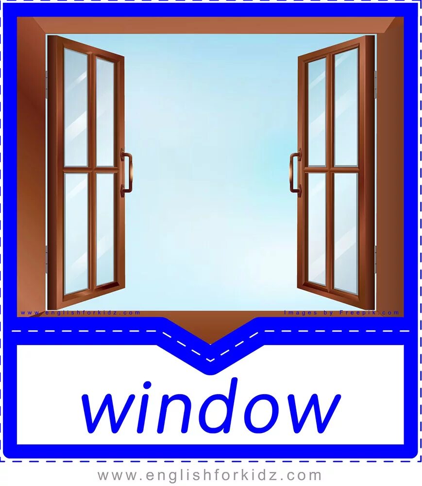 Window Flashcards for Kids. Окно на английском языке. Английские окна. Слово окна распечатать. Как по английски будет окно