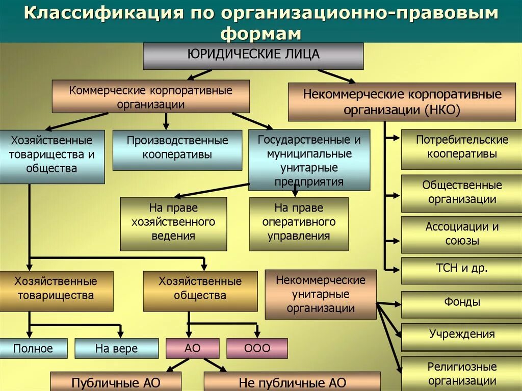 3 организационно правовая форма. Виды предприятий по организационно-правовой форме. Классификация предприятий по организационно-правовым формам. Организационные правовые формы классификация. Организационно-правовая форма юридического лица виды.