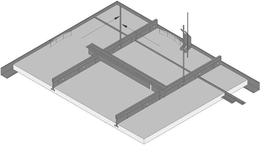 Крепление для подвеса на армстронг. Потолочный каркас из профиля. Крепление подвесного потолка армстронг. Кассетный подвесной потолок албес. Армстронг грильято.
