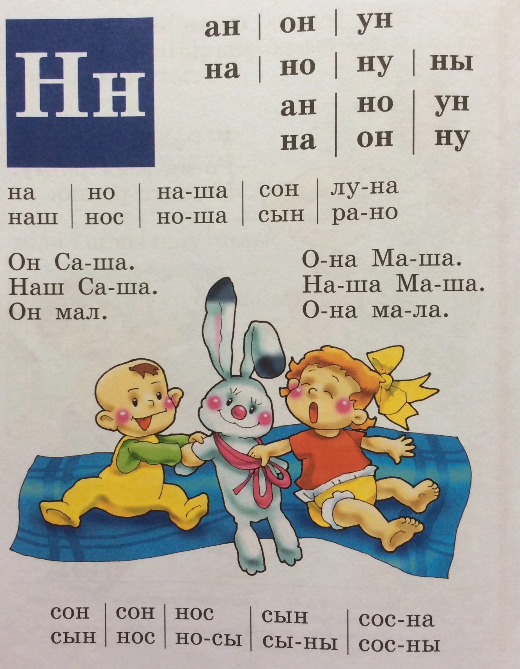 Слоги ни. Чтение с буквой н. слова на букву н. слоги с буквой н. чтение слогов с буквой н.