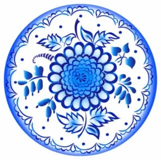 Роспись тарелки гжель для детей