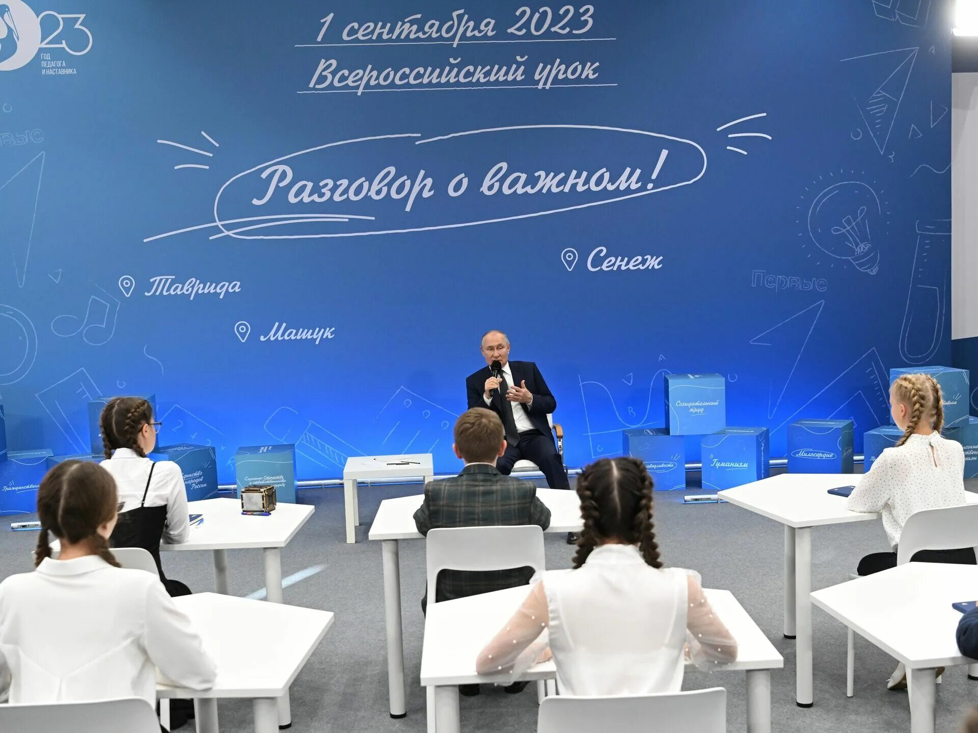 Встреча Путина со школьниками. Разговор о важном 2023 2024 22 апреля