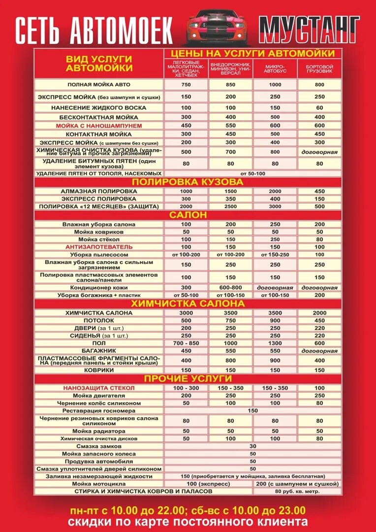 Прейскурант на услуги автомойки. Услуги автомойки. Перечень услуг автомойки. Прейскурант на мойку авто.