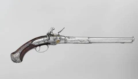 Michele Lorenzoni Repeating Flintlock Pistol Italian, Florence.