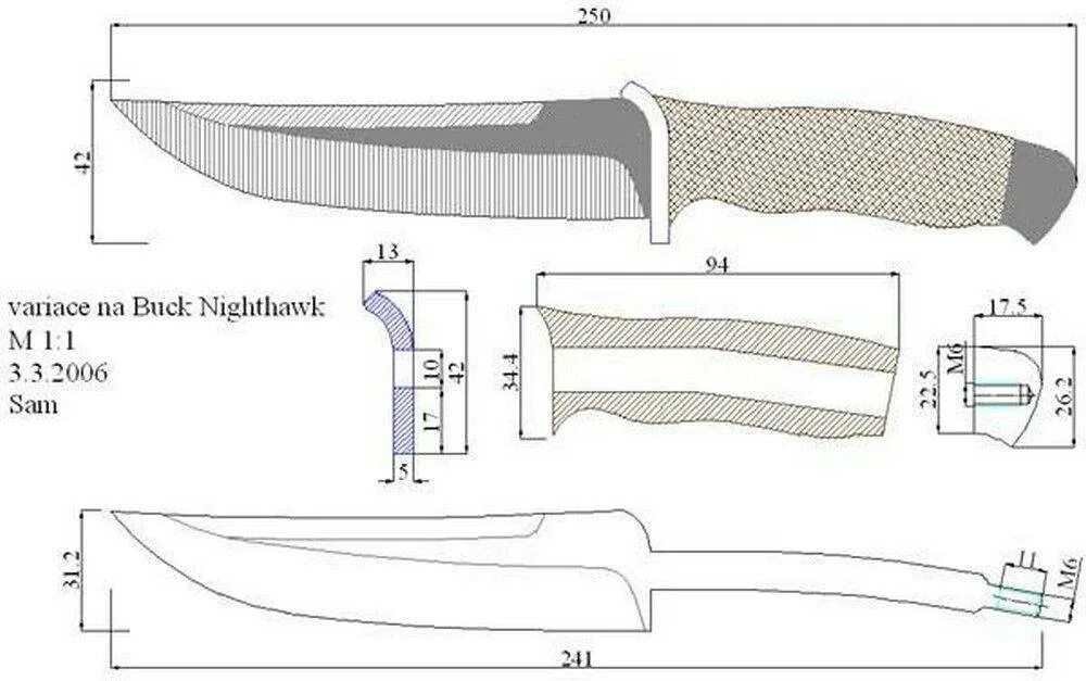 Нож своими руками чертежи