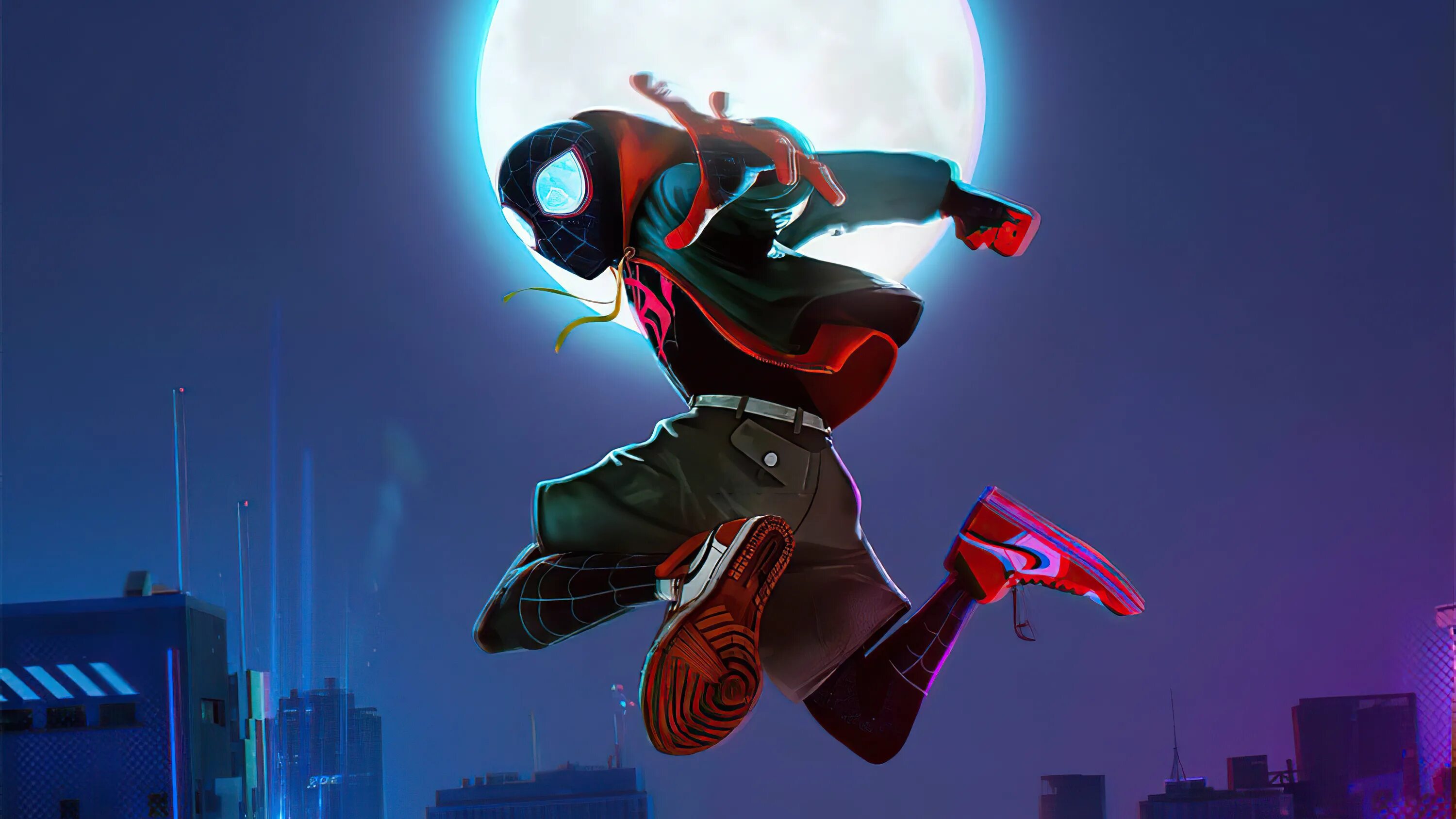 Miles morales android. Майлз Моралес. Майлз Моралес через вселенные. Человек Пацк через вселенные Майлз морале.