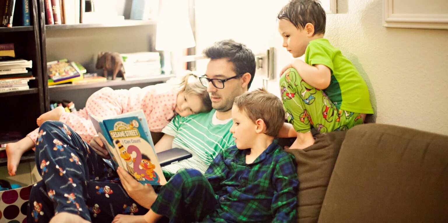 Dad reads