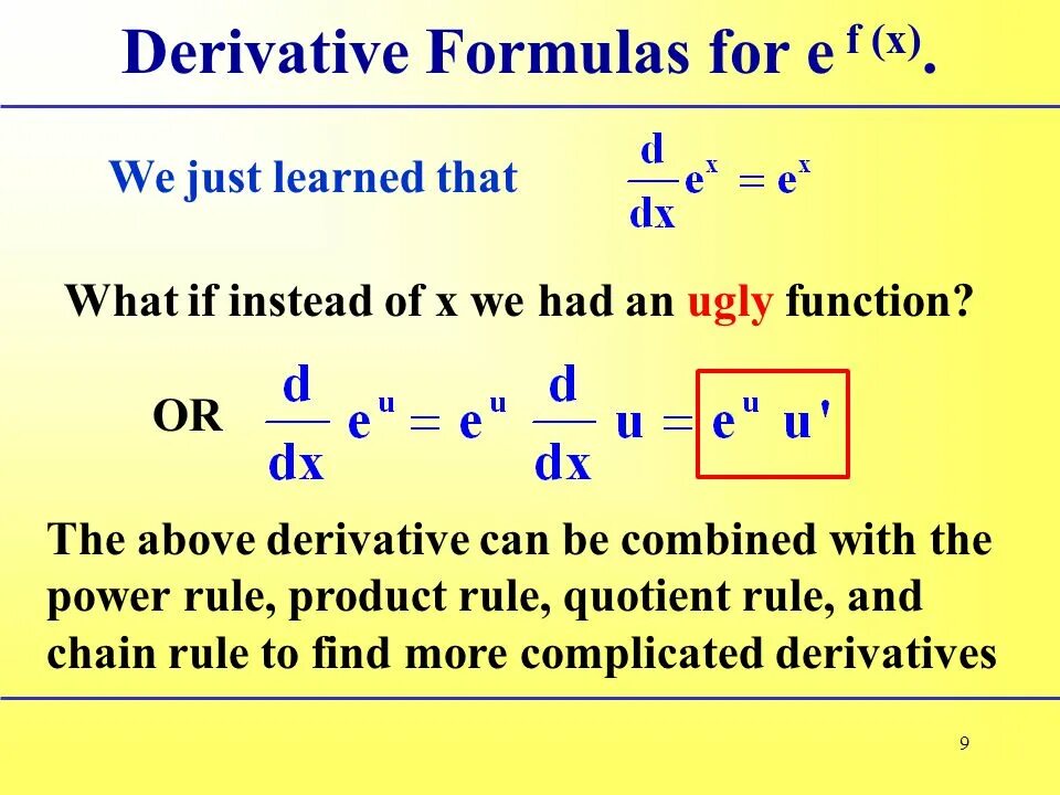 Product rule. Derivative Formulas. Derivation of the Formulas. All derivative Formulas. Derivative Quotient Formula.