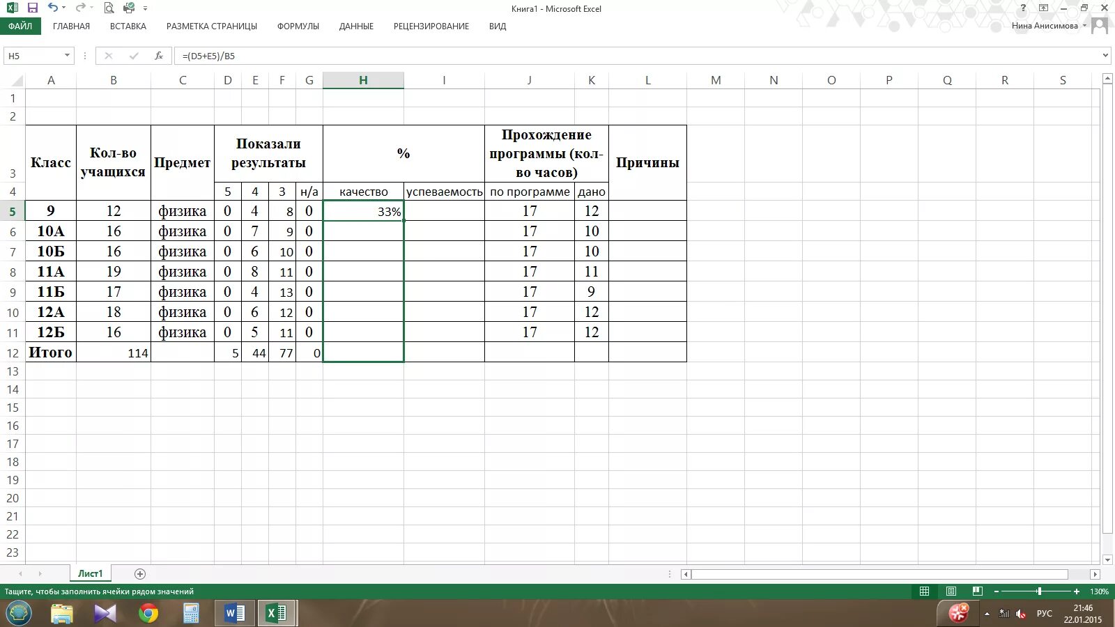 Формула считающая количество ячеек. Таблица в эксель успеваемость учеников. Excel счетчик заполненных ячеек. Таблица успеваемости в excel с графиком. Процент успеваемости в эксель.